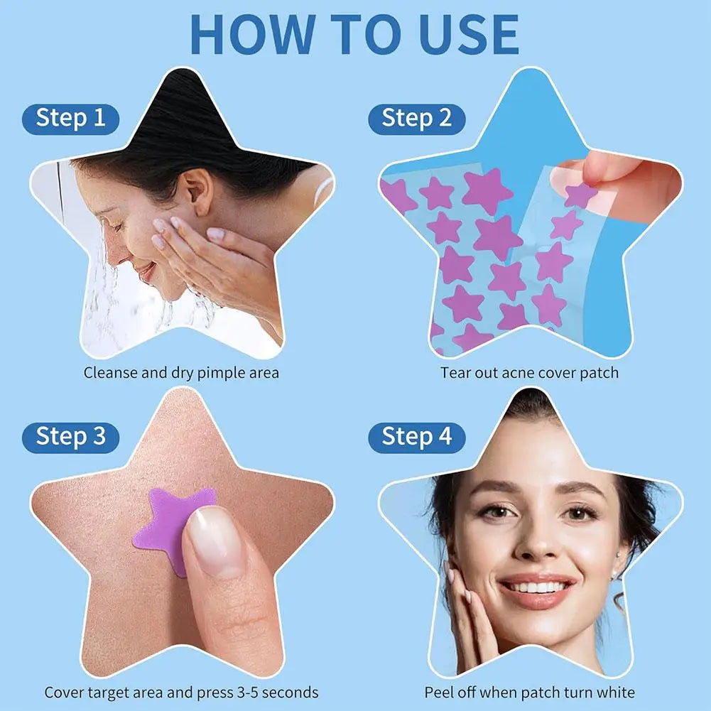 Étoile Colorée Bouton Patch Acné Coloré Invisible Acné Élimination Soins de la Peau Autocollants Correcteur Visage Spot Beauté Outils de Maquillage